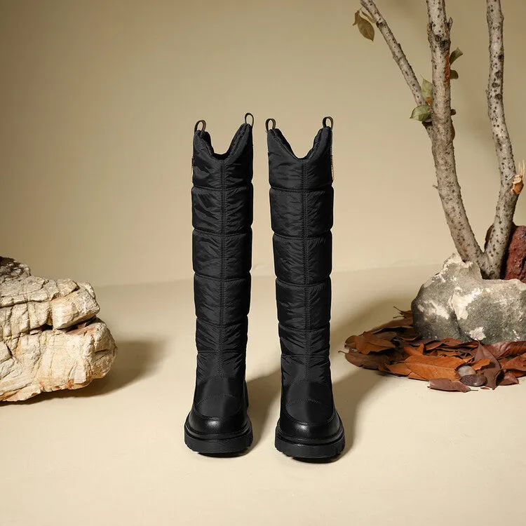 Women's Plush Flat Platform Knee High Snow Boots