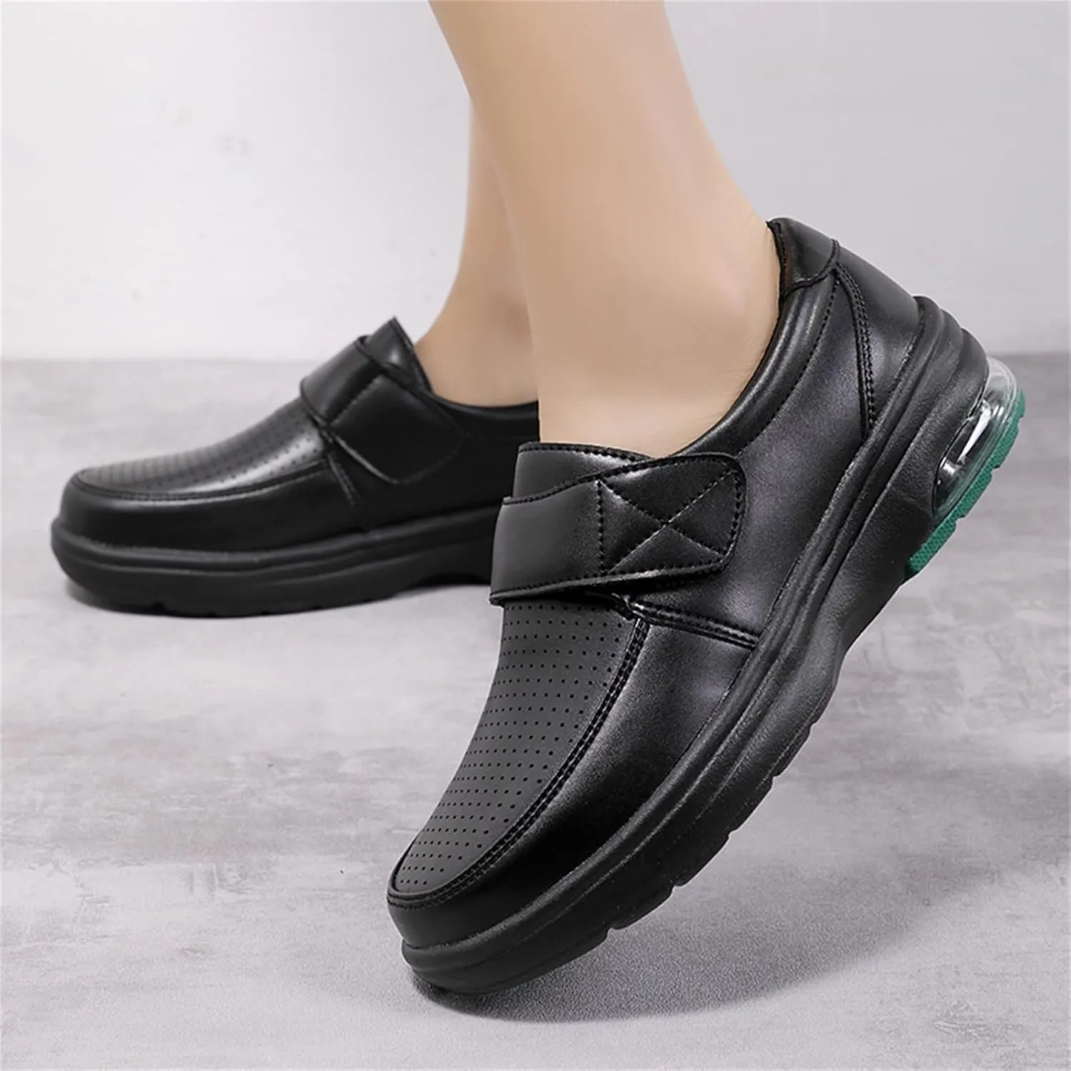 Women's Shoes Casual Soft Bottom Shoes Hook&Loop Shoes Single Cushion Shoes Women's Biking Grandma Womens Sneakers