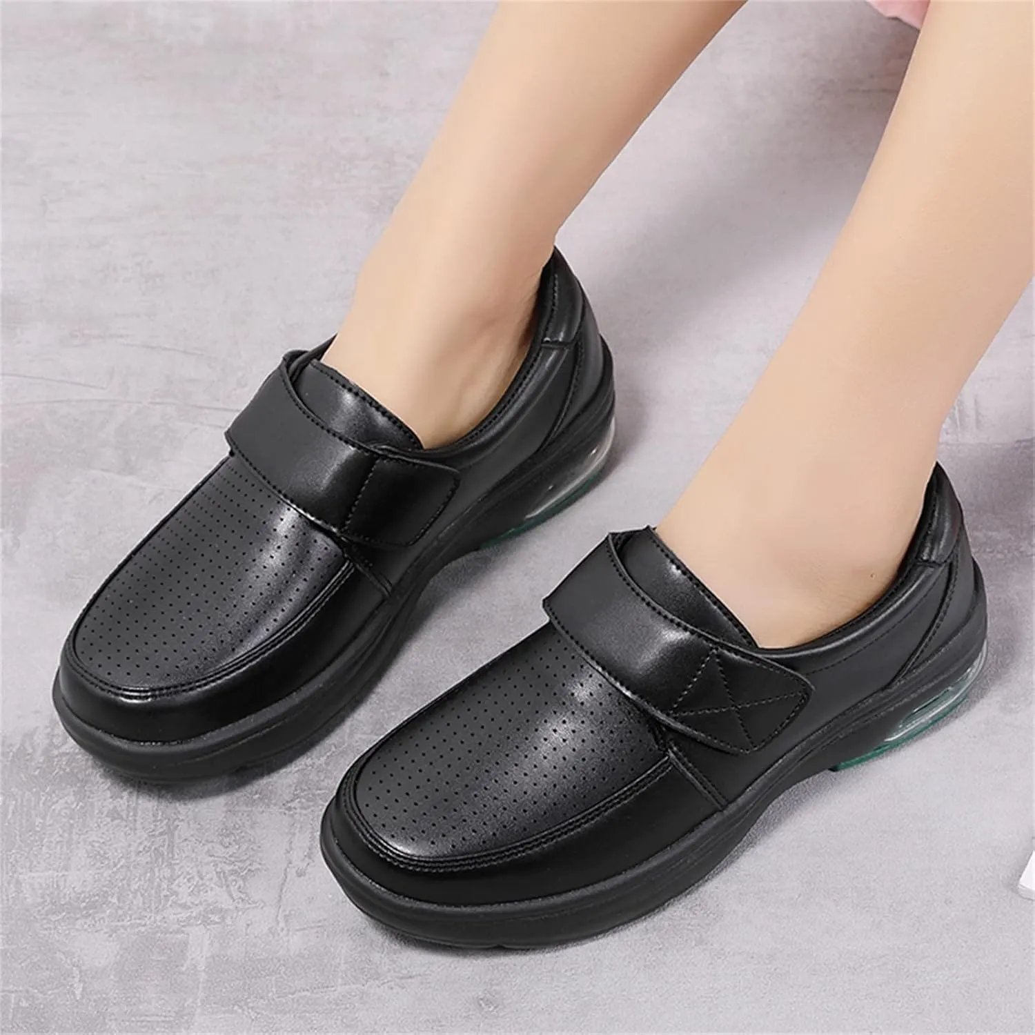 Women's Shoes Casual Soft Bottom Shoes Hook&Loop Shoes Single Cushion Shoes Women's Biking Grandma Womens Sneakers