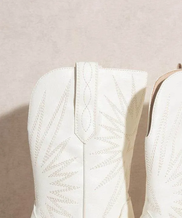 Womens Shoes Style Emersyn - Starburst Embroidery Boots