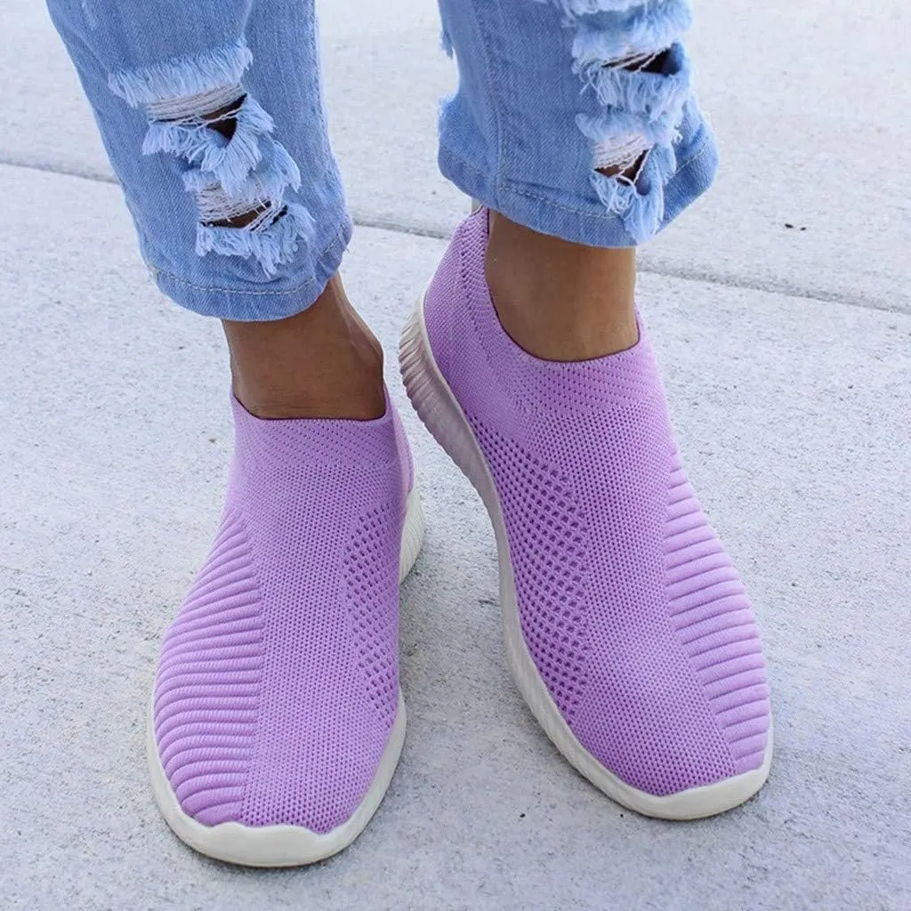 Women's Slip On Athletic Walking Shoes Comfortable Running Sports Shoes Comfort Lightweight Sock Shoes for Women