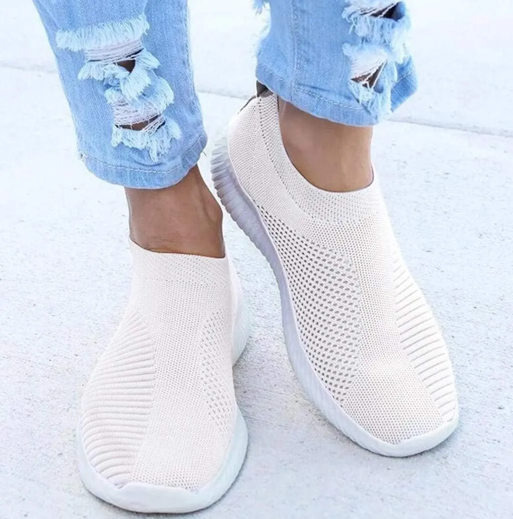 Women's Slip On Athletic Walking Shoes Comfortable Running Sports Shoes Comfort Lightweight Sock Shoes for Women