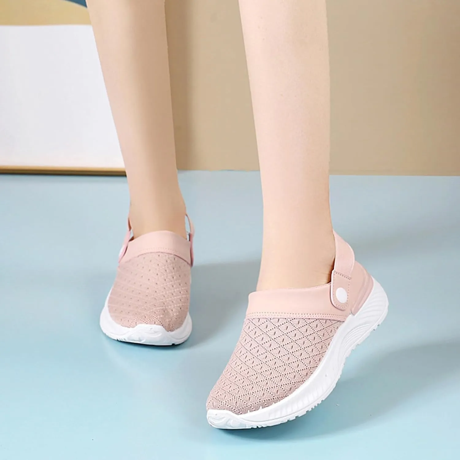 Women's Slip-On Orthopedic Arch Support Backless Running Shoes for Women Casual Women's Shoes Casual Walking Sneakers Waterproof Tennis Shoe Casual Loafers