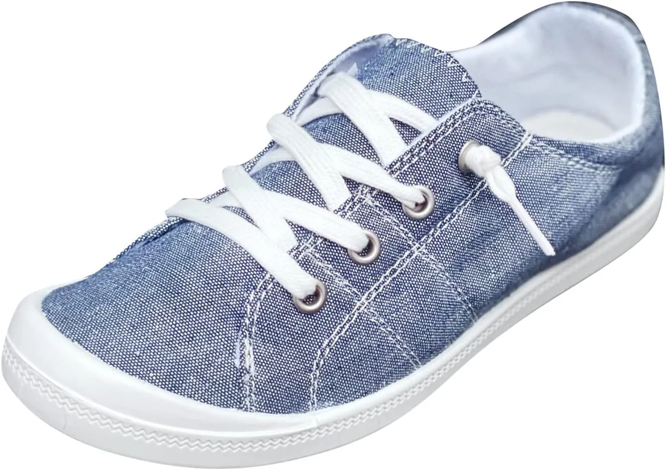 Women'S Slip On Sneakers Solid Color Lace Up Loafers Comfortable Shoes for Women