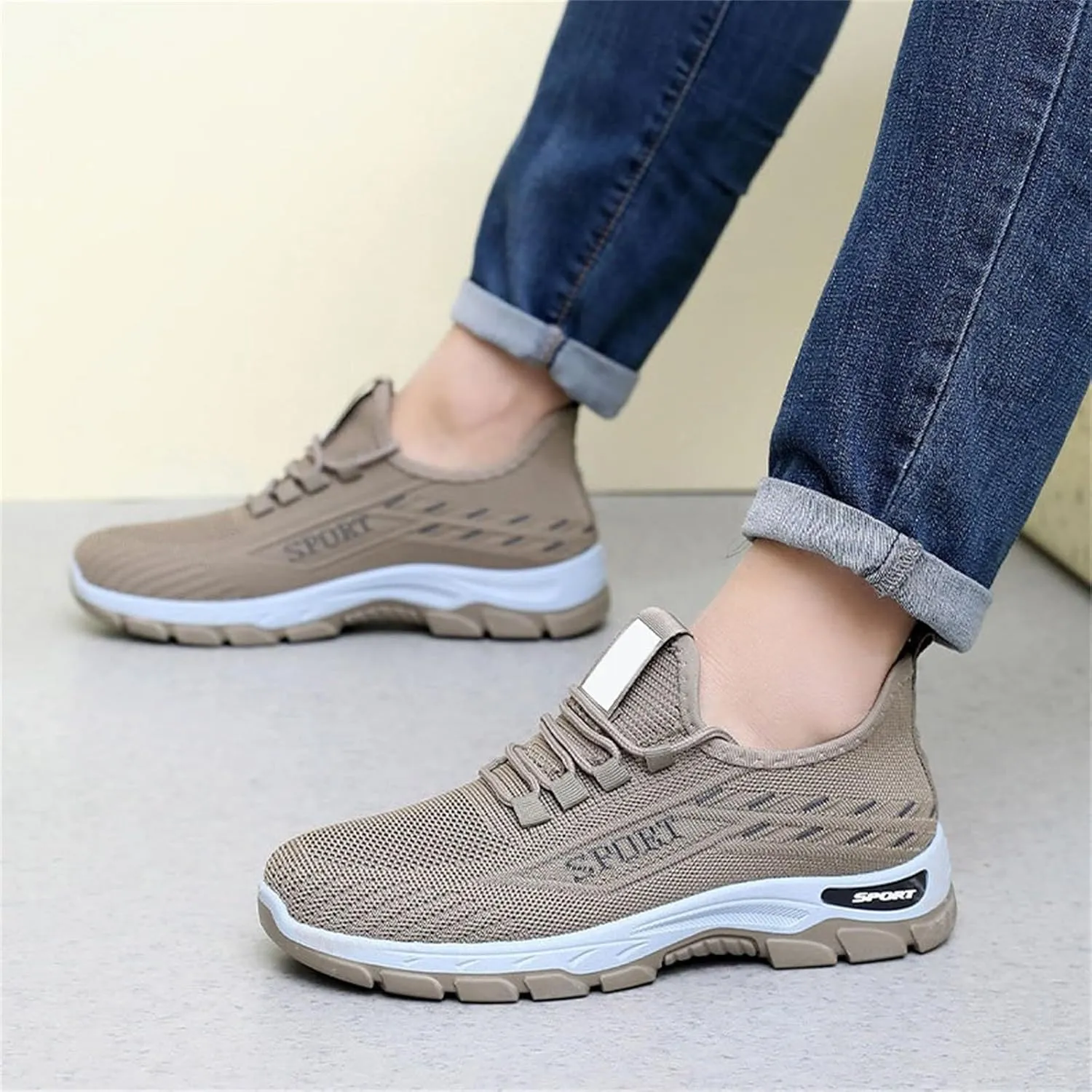 Womens Slip On Walking Shoes Mens Wide Toe Box Shoes Comfort Lightweight Breathable Sock Shoe Non-Slip Mesh Casual Fashion Tennis Running Sneakers for Gym Travel Work Shopping Unisex