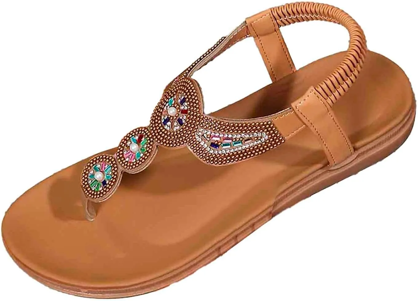 Women's Summer Sandals Casual Comfortable Flip Flops Open Toe Slip On Beach Vacation Footwear Lightweight Trendy