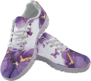 Women's Tennis Workout Sneakers Outdoor Walking Non-Slip Casual Cozy Shoes Lightweight Work Lace-Up Sneaker for Womens US 5-12