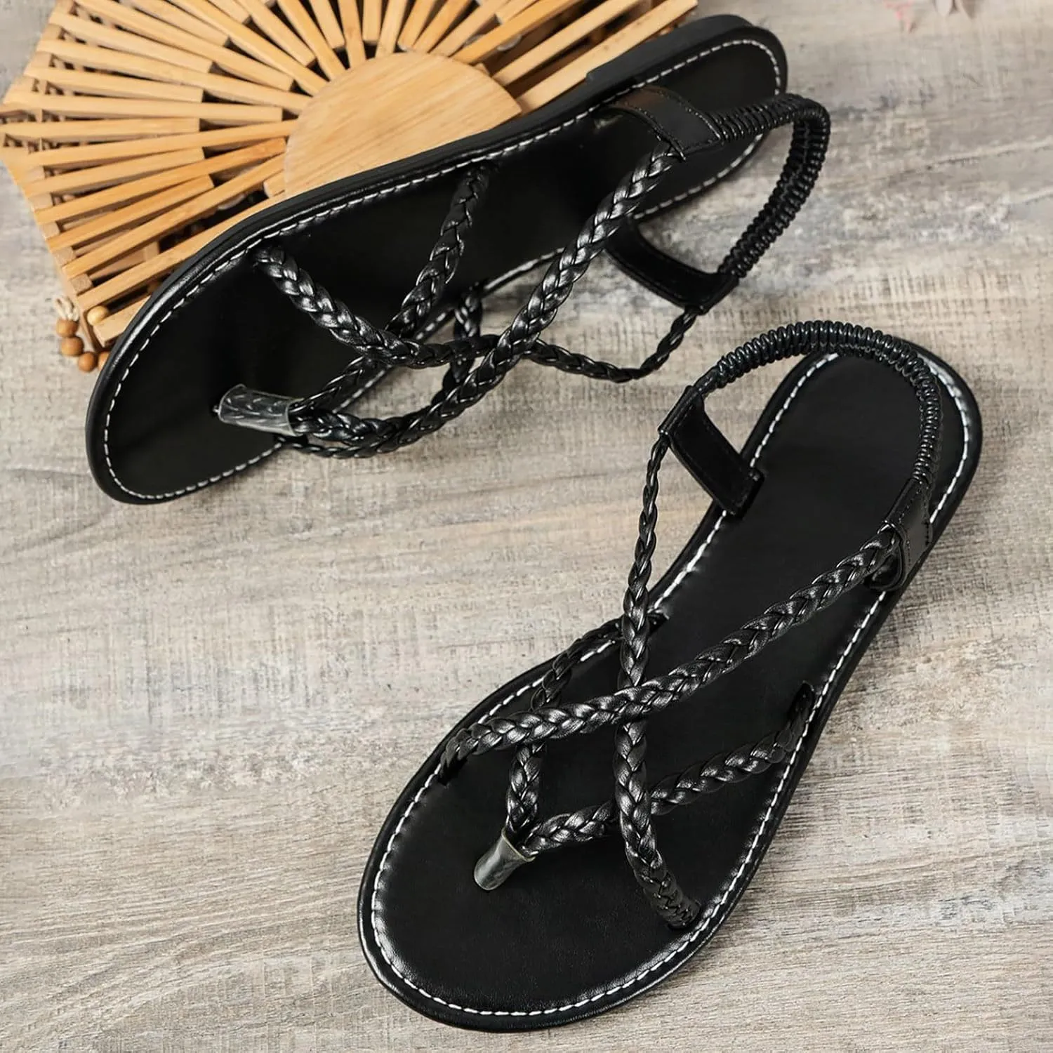 Women's Vacation Beach Strappy Beach Shoes Sandals Flat Shoes