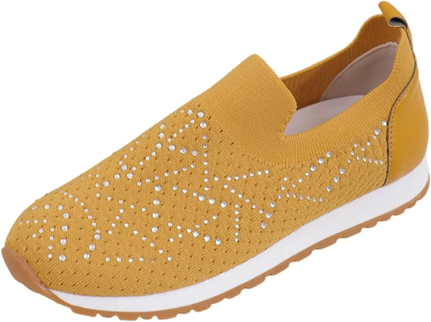 Womens Walking Shoes Slip On Casual Sneakers Breathable Mesh Shoes Casual Comfy for Mens Running