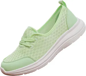 Women's Walking Shoes Soft Sole Mesh Shoe Comfortable Orthopedic Slip-on Breathable Flats Casual Nursing Orthotic Lightweight Shoes Walking Sneaker with Arch Support