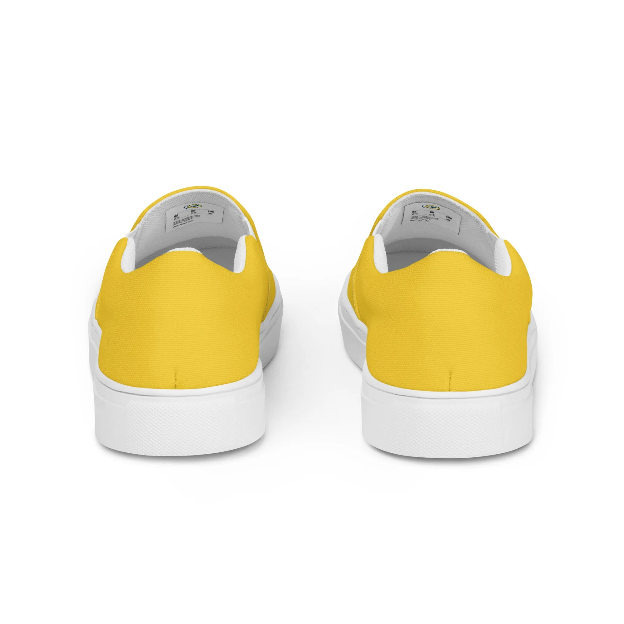 Women’s Warm Yellow slip-on canvas shoes, Canvas summer shoes
