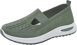 Women's Woven Orthopedic Breathable Soft Shoes Tennis Shoes Men Sports Casual Shoes Trendy High Top Sneakers Slip On Tennis Shoe Cross Trainer Shoe
