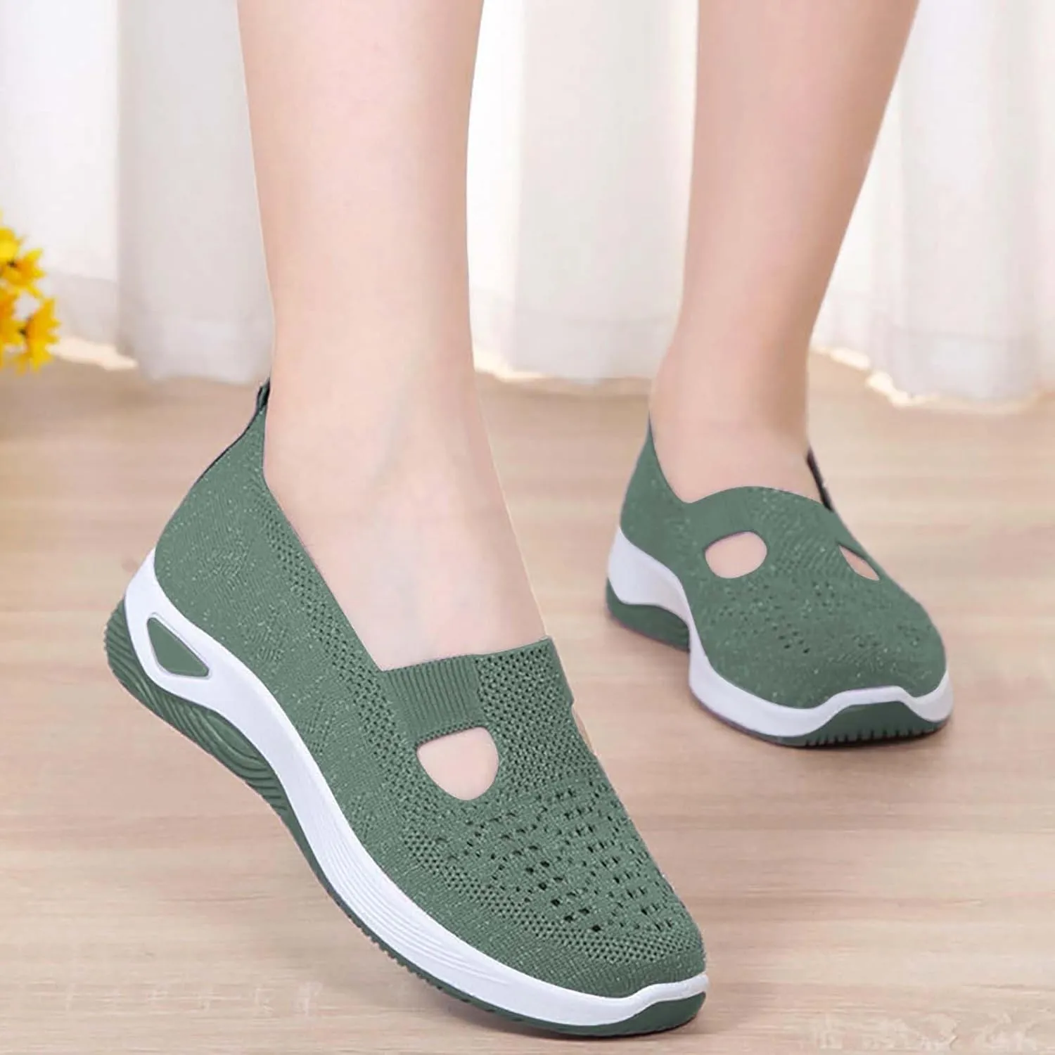Women's Woven Orthopedic Breathable Soft Walking Running Shoes for Men Wide Feet Men's Shoes Casual Slip On Sneakers Black Tennis Shoe Loafers Shoe