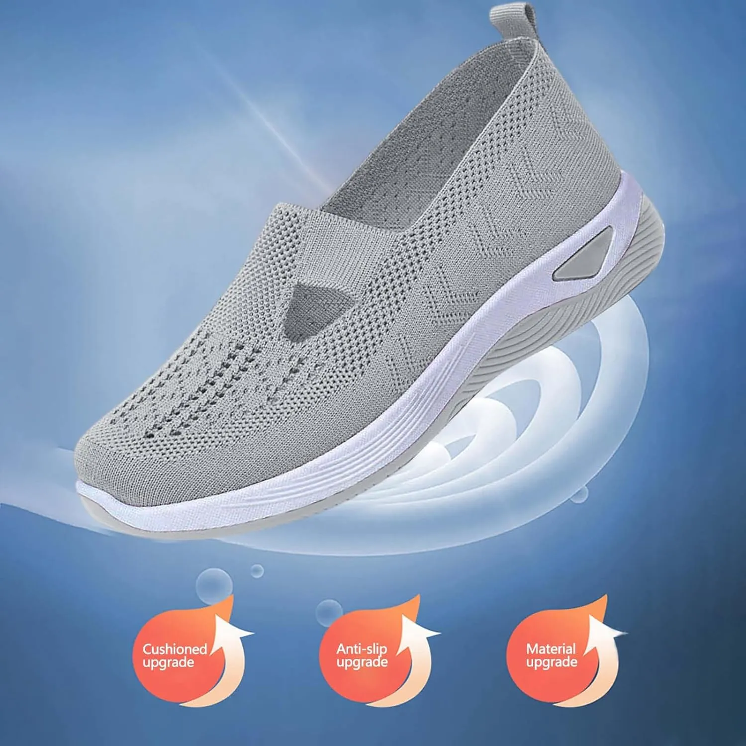Women's Woven Orthopedic Breathable Soft Walking Running Shoes for Men Wide Feet Men's Shoes Casual Slip On Sneakers Black Tennis Shoe Loafers Shoe