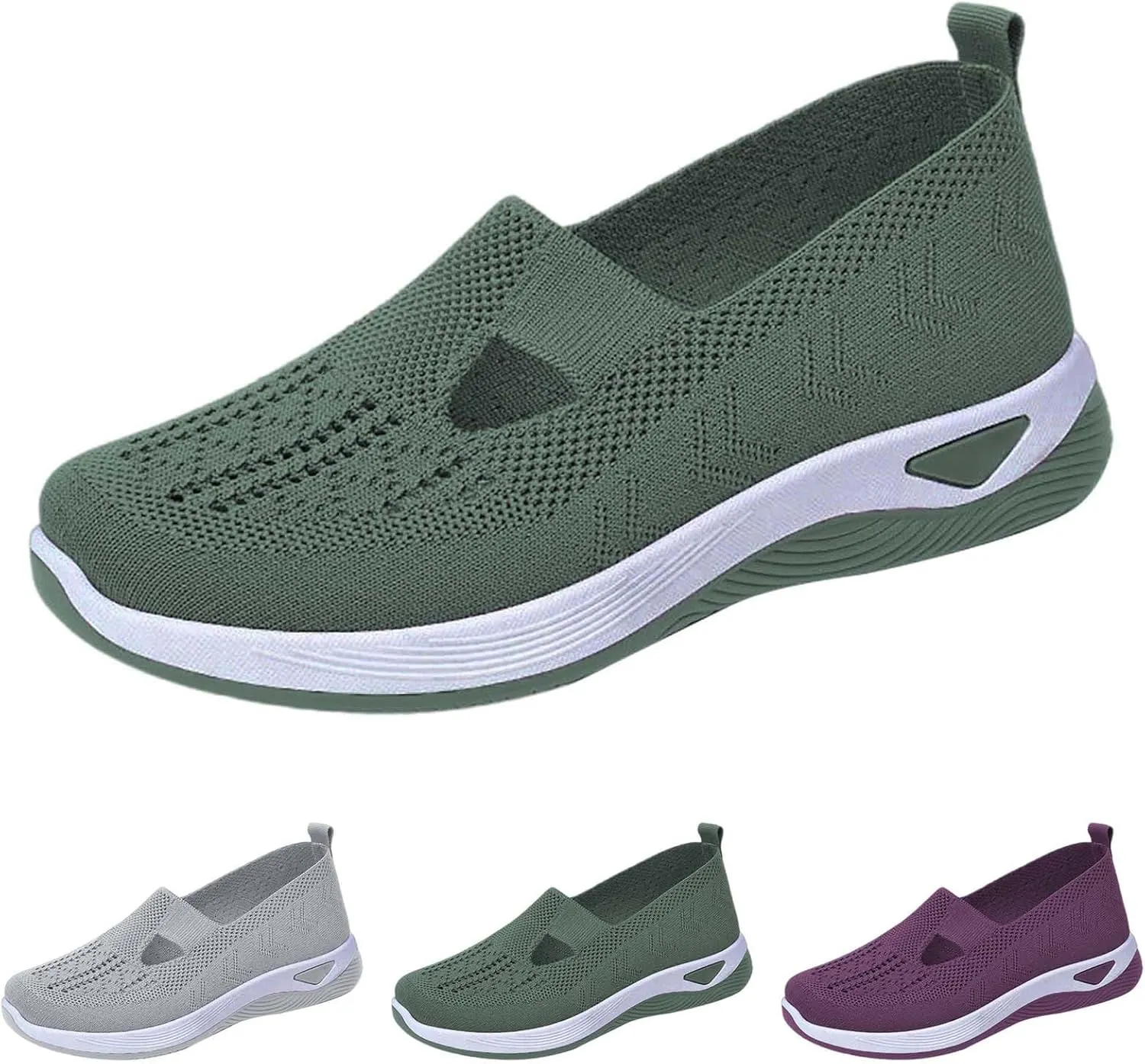 Women's Woven Orthopedic Breathable Soft Walking Running Shoes for Men Wide Feet Men's Shoes Casual Slip On Sneakers Black Tennis Shoe Loafers Shoe