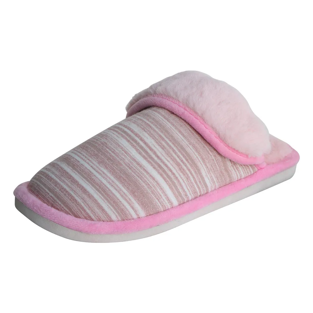Women's/Men's Cotton Slippers Stripe Fluffy Anti-slip Sandals