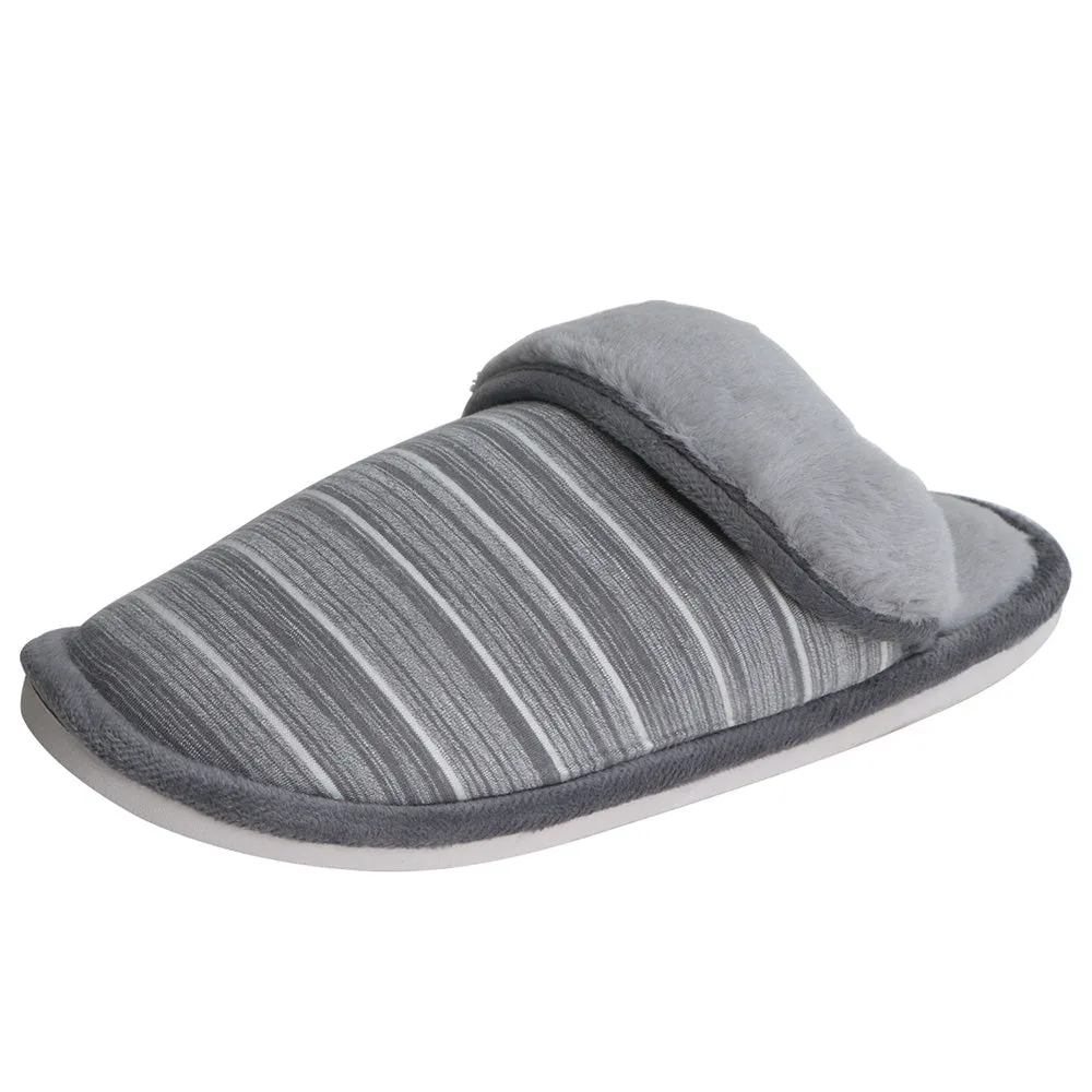 Women's/Men's Cotton Slippers Stripe Fluffy Anti-slip Sandals