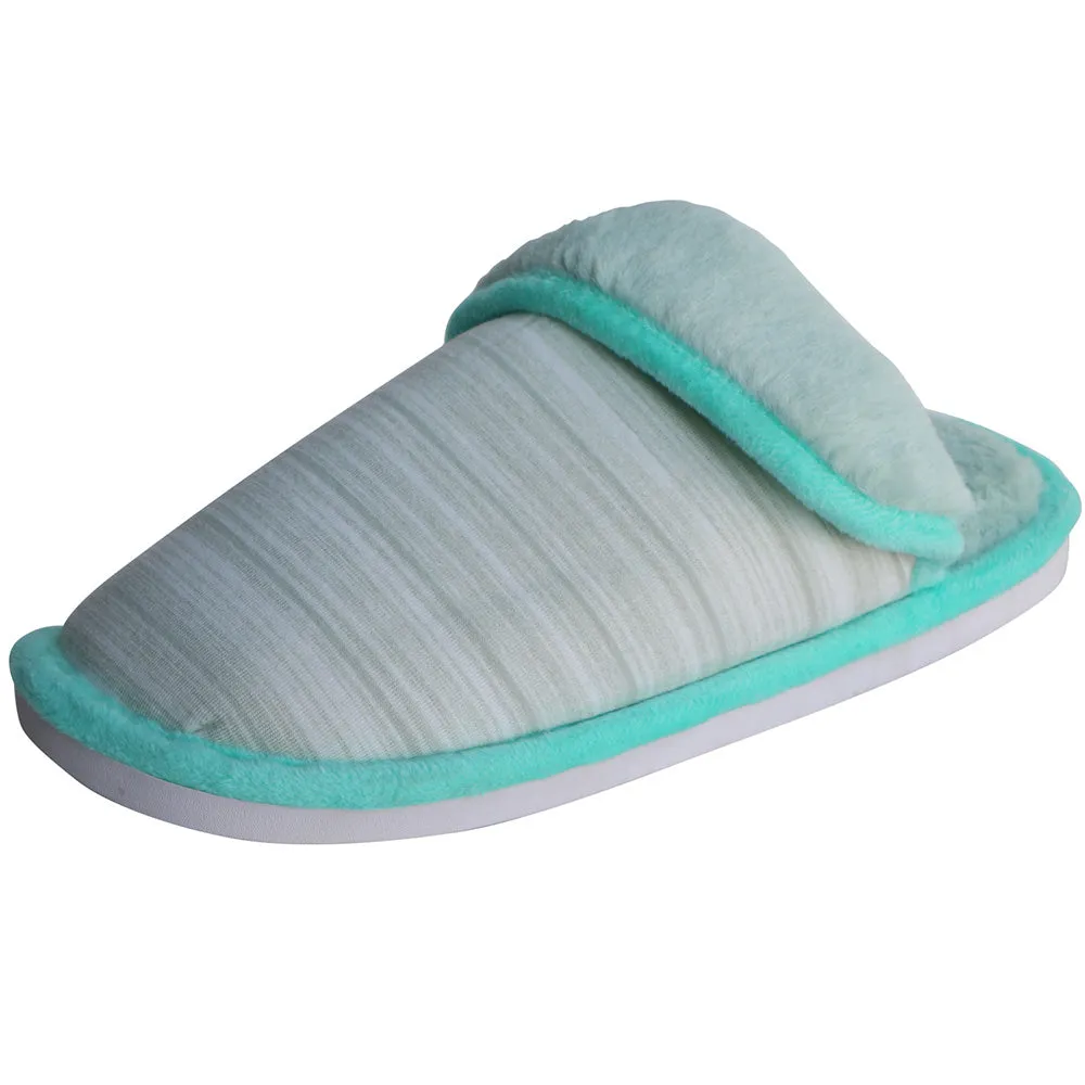 Women's/Men's Cotton Slippers Stripe Fluffy Anti-slip Sandals