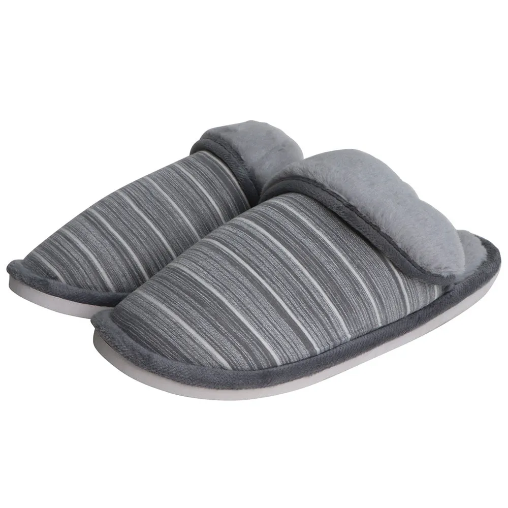 Women's/Men's Cotton Slippers Stripe Fluffy Anti-slip Sandals