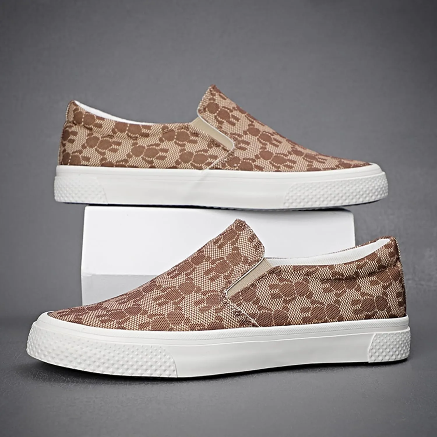 YIBLBOX Canvas Low Top Shoes Skate Shoes Fashion Sneakers for Men Comfortable Walking Casual Shoes