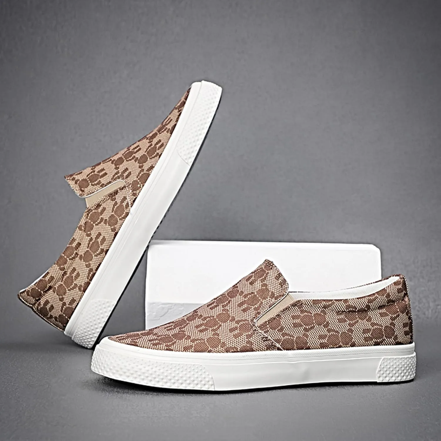 YIBLBOX Canvas Low Top Shoes Skate Shoes Fashion Sneakers for Men Comfortable Walking Casual Shoes