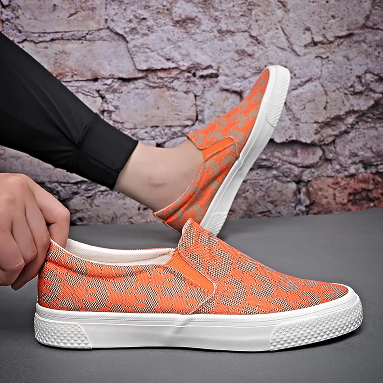YIBLBOX Canvas Low Top Shoes Skate Shoes Fashion Sneakers for Men Comfortable Walking Casual Shoes