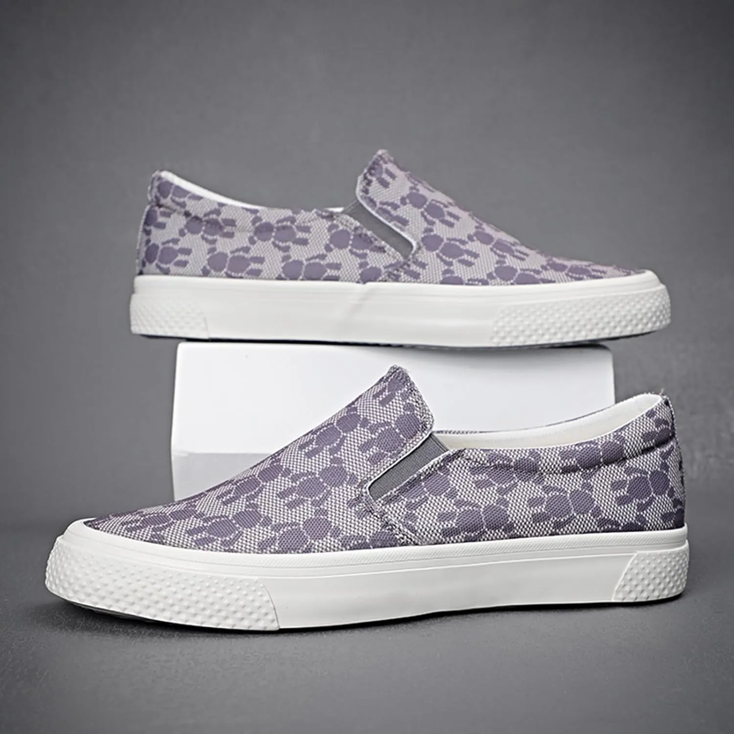 YIBLBOX Canvas Low Top Shoes Skate Shoes Fashion Sneakers for Men Comfortable Walking Casual Shoes