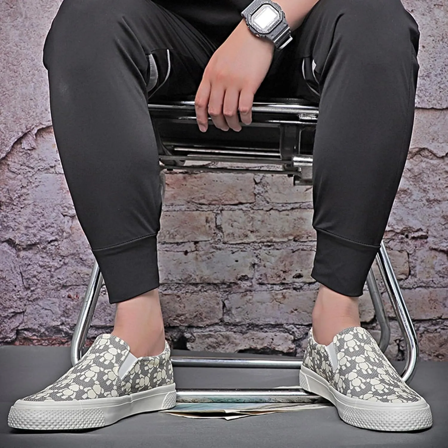 YIBLBOX Canvas Low Top Shoes Skate Shoes Fashion Sneakers for Men Comfortable Walking Casual Shoes