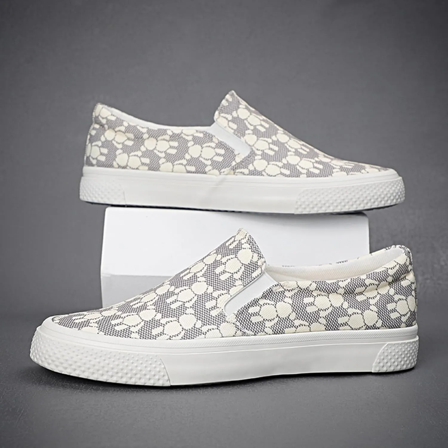 YIBLBOX Canvas Low Top Shoes Skate Shoes Fashion Sneakers for Men Comfortable Walking Casual Shoes