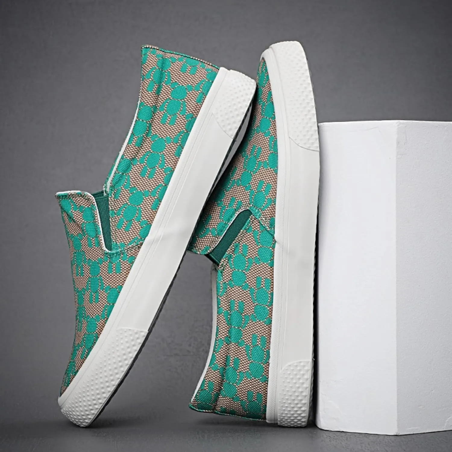 YIBLBOX Canvas Low Top Shoes Skate Shoes Fashion Sneakers for Men Comfortable Walking Casual Shoes