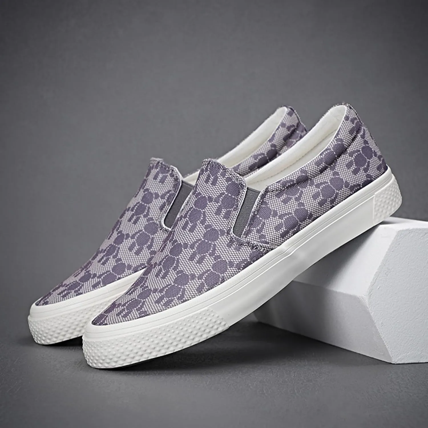 YIBLBOX Canvas Low Top Shoes Skate Shoes Fashion Sneakers for Men Comfortable Walking Casual Shoes