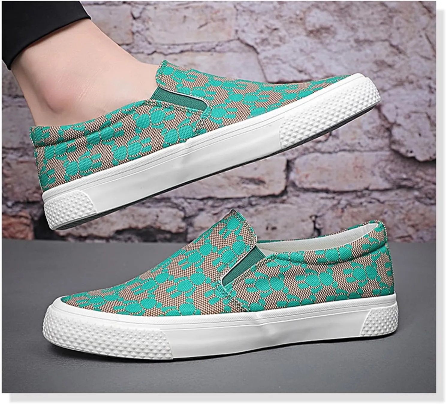 YIBLBOX Canvas Low Top Shoes Skate Shoes Fashion Sneakers for Men Comfortable Walking Casual Shoes
